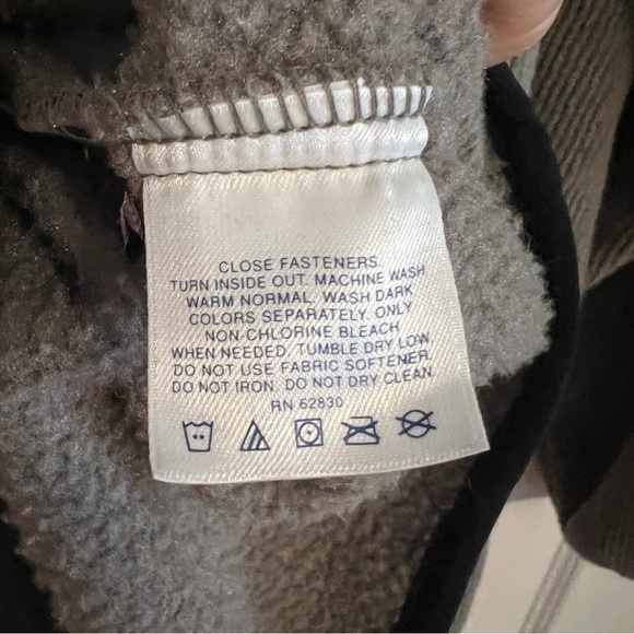 LANDS’ END Fleece Lined Full Zip Jacket in Dark Moss Green Size XL - Picture 7 of 9